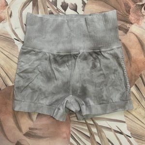 Free people tie dye spandex shorts